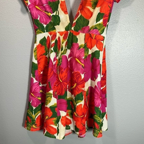 Show Me Your MuMu Hawaiian IBIZA DRESS Floral Size XSmall - Picture 4 of 11